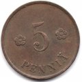 Финляндия 5 пенни 1929 год