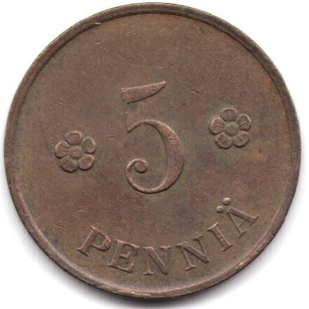 Финляндия 5 пенни 1929 год