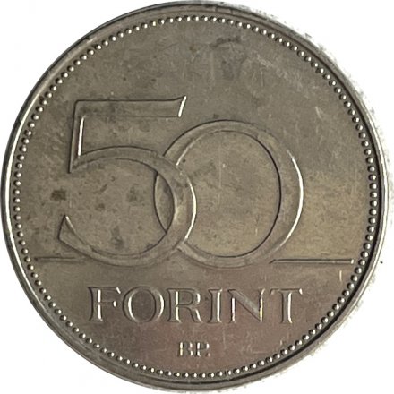 Венгрия 50 форинтов 2008 год - Балобан (сокол)