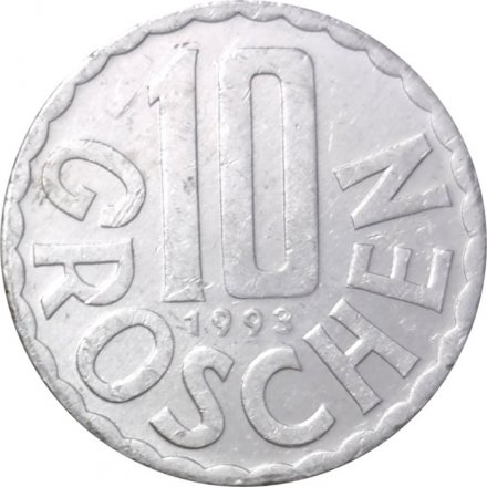 Австрия 10 грошей 1993 год