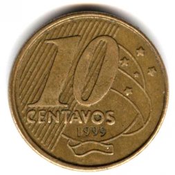 Бразилия 10 сентаво 1999 год - Педру I