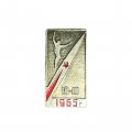 Значок 18.III.1965. Первый выход человека в открытый космос (серебристый)