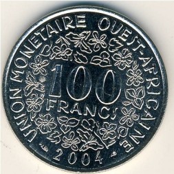 Западная Африка 100 франков 2004 год