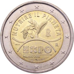 Италия 2 евро 2015 год - Экспо в Милане