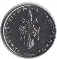 Ватикан 50 лир 1972 год Папа Павел VI