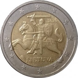 Литва 2 евро 2020 год