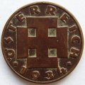 Австрия 2 гроша 1934 год