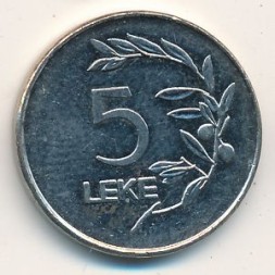 Албания 5 лек 2000 год