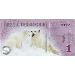 Арктические территории - 1 полярный доллар 2011-2012 год - Песцы UNC