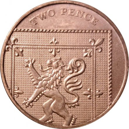 Великобритания 2 пенса 2010 год BU