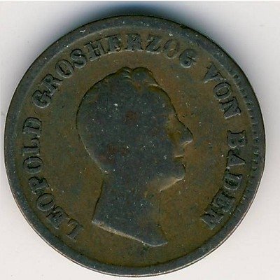 Баден 1 крейцер 1832 год