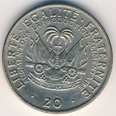 Гаити 20 сантимов 1975 год