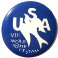 Значок USA VIII world youth festival. 8 Всемирный фестиваль молодёжи и студентов