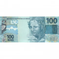 Бразилия 100 реалов 2010 (2023) год - Скульптура &quot;Республика&quot;. Окунь UNC