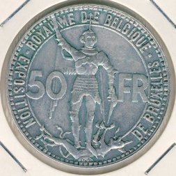 Бельгия 50 франков 1935 год
