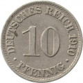 Германия 10 пфеннигов 1910 год (A)