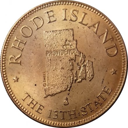 Жетон США. Rhode Island. The 13th state