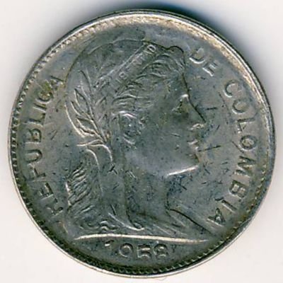 Колумбия 1 сентаво 1958 год
