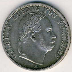Пруссия 1 талер 1866 год