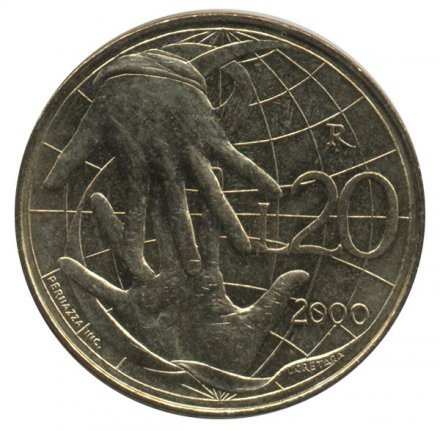 Сан-Марино 20 лир 2000 год
