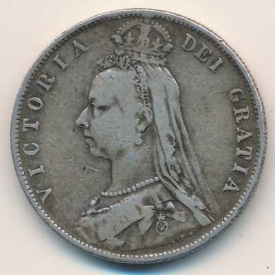 Великобритания 1/2 кроны 1890 год