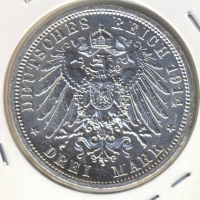 Пруссия 3 марки 1914 год