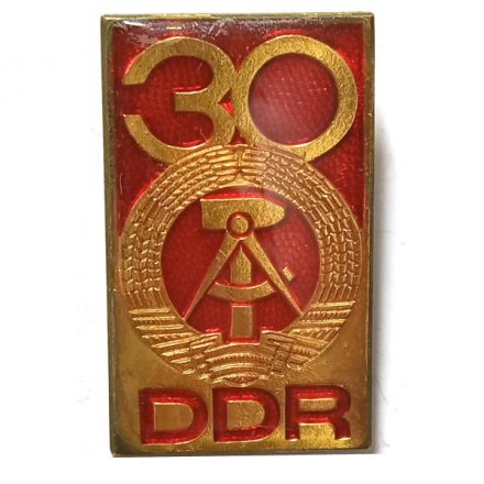 Значок 30 лет DDR. ГДР, тяжелый