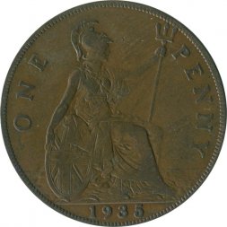 Великобритания 1 пенни 1935 год