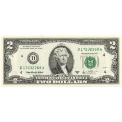 США 2 доллара 2003 год - D - UNC