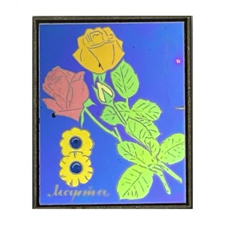 Значок 8 марта. Цветы.