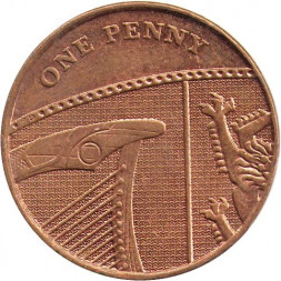 Великобритания 1 пенни 2009 год