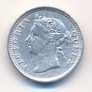 Гонконг 5 центов 1893 год