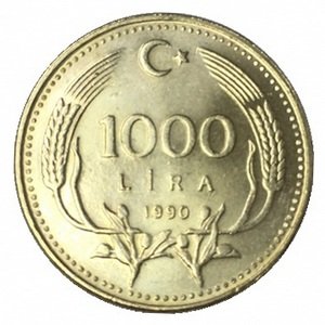 Турция 1000 лир 1990 год - Охрана окружающей среды