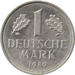 ФРГ 1 марка 1989 год (J)