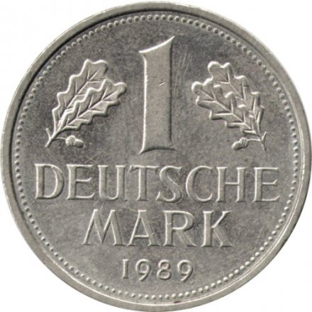 ФРГ 1 марка 1989 год (J)