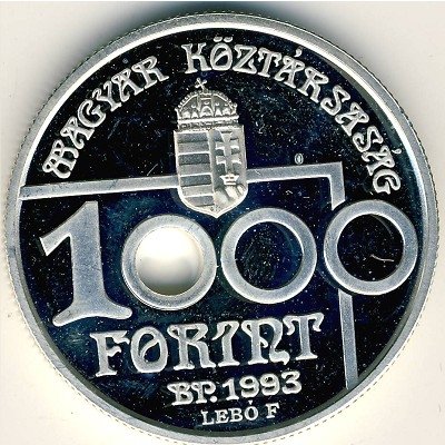 Венгрия 1000 форинтов 1993 год - Чемпионат мира по футболу 1994 года в США