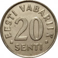 Эстония 20 сентов 2003 год 