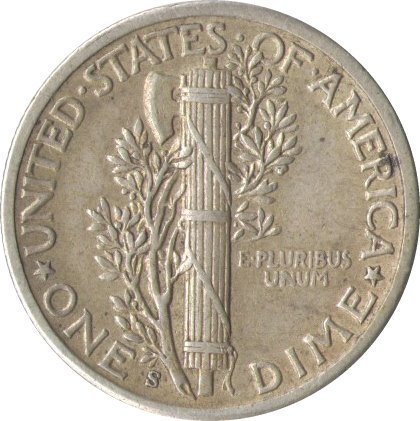 США 1 дайм (10 центов) 1943 год (S)