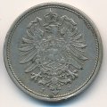 Германия 10 пфеннигов 1875 год (J)
