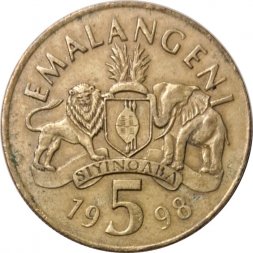Свазиленд 5 эмалангени 1998 год - Мсвати III