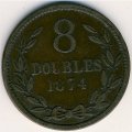 Гернси 8 дублей 1874 год