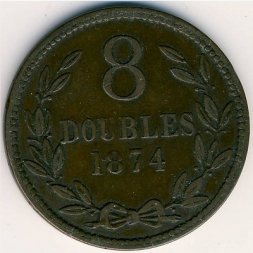 Гернси 8 дублей 1874 год