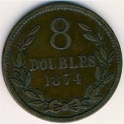Гернси 8 дублей 1874 год