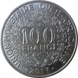 Западная Африка 100 франков 2017 год