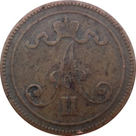 Финляндия 10 пенни 1865 год