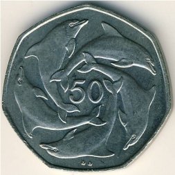 Гибралтар 50 пенсов 1993 год