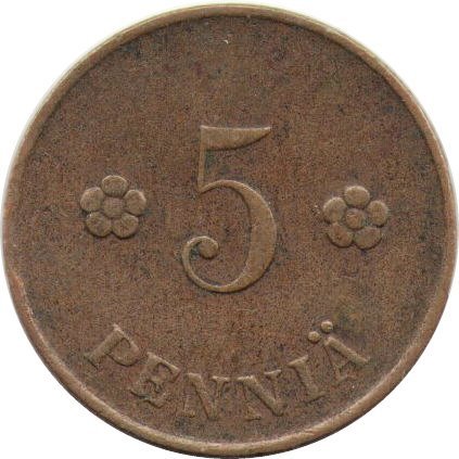 Финляндия 5 пенни 1919 год