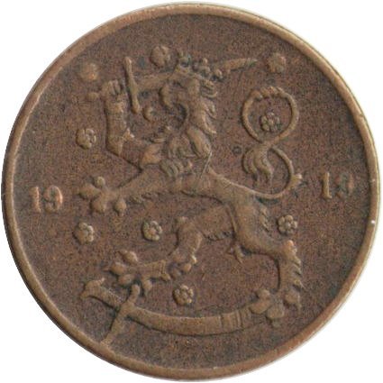 Финляндия 5 пенни 1919 год