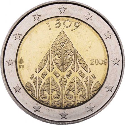 Финляндия 2 евро 2009 год - 200 лет Автономии