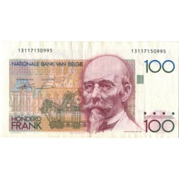 Бельгия 100 франков 1982-1994 год - Портрет архитектора Хендрика Бейарта - VF+
